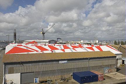 Felice Varini, Suite de triangles,in Saint-Nazaire